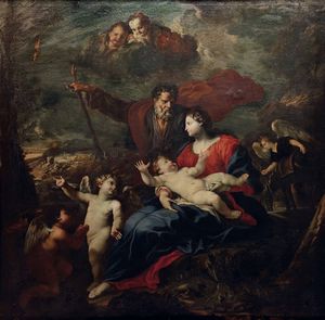 Giuseppe Ghezzi - Riposo durante la fuga in Egitto