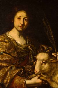 Niccolò de Simone : Sant'Agnese e Santa Caterina  - Asta Old Masters - Associazione Nazionale - Case d'Asta italiane