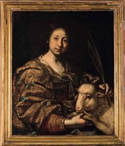 Niccolò de Simone : Sant'Agnese e Santa Caterina  - Asta Old Masters - Associazione Nazionale - Case d'Asta italiane