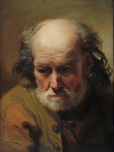 Gaetano Gandolfi - Busto di vecchio barbuto con il capo chino