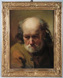 Gaetano Gandolfi : Busto di vecchio barbuto con il capo chino  - Asta Old Masters - Associazione Nazionale - Case d'Asta italiane