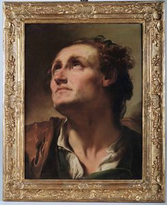 Gaetano Gandolfi : Busto d�uomo con il capo volto verso l�alto  - Asta Old Masters - Associazione Nazionale - Case d'Asta italiane