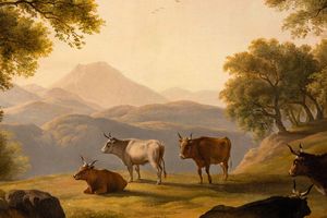 Hendrik Voogd : Paesaggio con pastore e armenti  - Asta Old Masters - Associazione Nazionale - Case d'Asta italiane