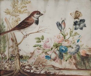 Scuola tedesca del XVIII secolo Soggetti naturalistici  - Asta Old Masters - Associazione Nazionale - Case d'Asta italiane