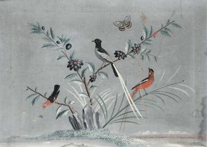 Vittorio Raineri, : Paesaggi con volatili, fiori, insetti e vegetazione  - Asta Old Masters - Associazione Nazionale - Case d'Asta italiane