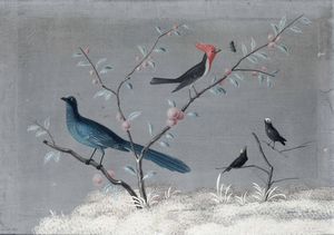 Vittorio Raineri, : Paesaggi con volatili, fiori, insetti e vegetazione  - Asta Old Masters - Associazione Nazionale - Case d'Asta italiane