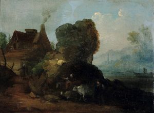 Giuseppe Bernardino Bison - Paesaggio con pastori e armenti