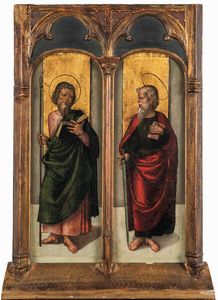Giovanni di Pietro dello lo Spagna o Johannes Hispanus - San Paolo e San Tommaso