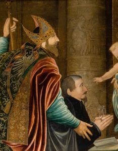 Scuola veneta del XVI secolo Sacra Conversazione con santi e ritratto di committente  - Asta Old Masters - Associazione Nazionale - Case d'Asta italiane