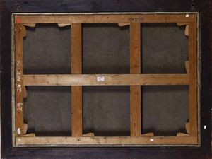 Scuola fiamminga del XVII secolo Scena sacra con committenti su sfondo di citt�  - Asta Old Masters - Associazione Nazionale - Case d'Asta italiane