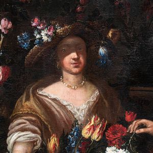 Felice Boselli : Natura morta con due donne  - Asta Old Masters - Associazione Nazionale - Case d'Asta italiane