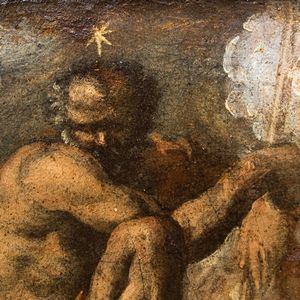 Scuola ferrarese del XVII secolo Il paradiso in terra o l�et� dell�oro  - Asta Old Masters - Associazione Nazionale - Case d'Asta italiane