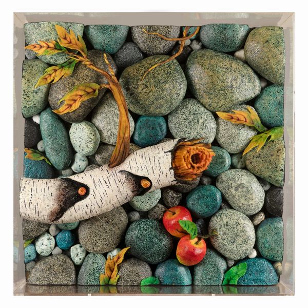 Piero Gilardi : Mele sul greto  - Asta Arte Moderna e Contemporanea - Associazione Nazionale - Case d'Asta italiane