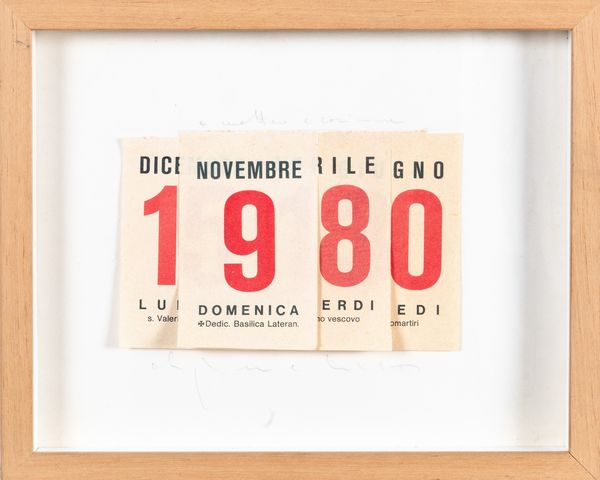 ALIGHIERO BOETTI : Calendario  - Asta Arte Moderna e Contemporanea - Associazione Nazionale - Case d'Asta italiane