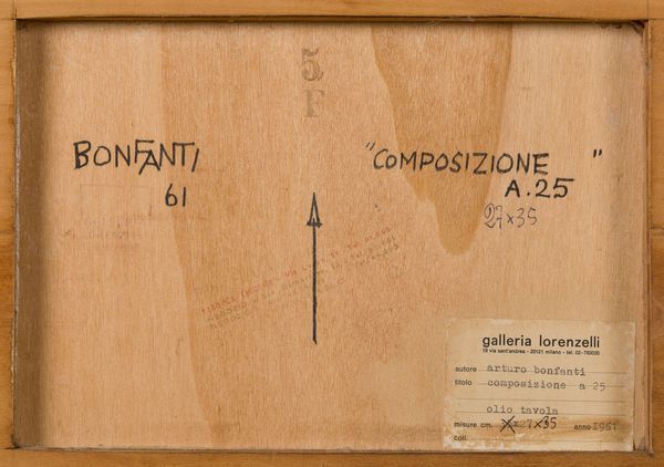 Arturo Bonfanti : Composizione A25  - Asta Arte Moderna e Contemporanea - Associazione Nazionale - Case d'Asta italiane
