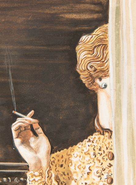 Giorgio de Chirico : Femme avec une sigarette, rideau et fruits  - Asta Arte Moderna e Contemporanea - Associazione Nazionale - Case d'Asta italiane