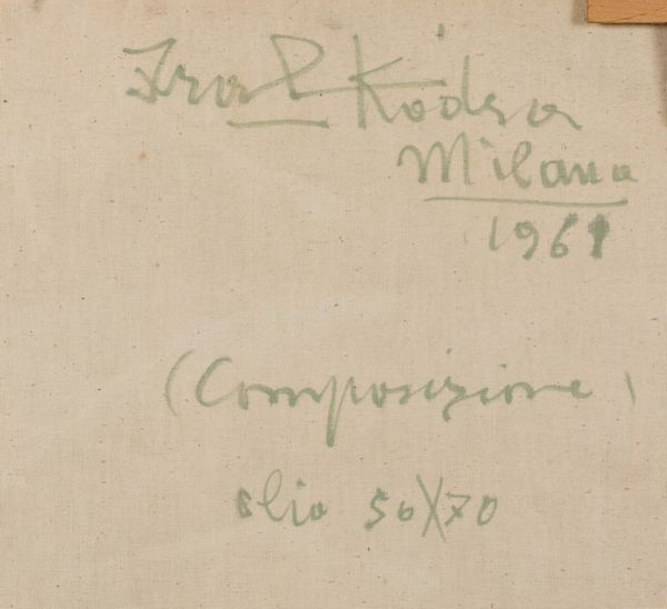 IBRAHIM KODRA : Composizione  - Asta Arte Moderna e Contemporanea - Associazione Nazionale - Case d'Asta italiane
