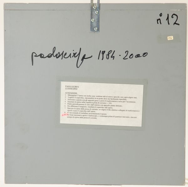 Paolo Scirpa : Cuore-Luce  - Asta Arte Moderna e Contemporanea - Associazione Nazionale - Case d'Asta italiane