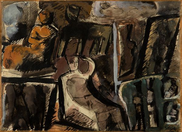 Mario Sironi : Composizione  - Asta Arte Moderna e Contemporanea - Associazione Nazionale - Case d'Asta italiane