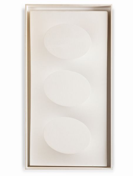 Turi Simeti : Senza titolo (Tre ovali bianchi)  - Asta Arte Moderna e Contemporanea - Associazione Nazionale - Case d'Asta italiane