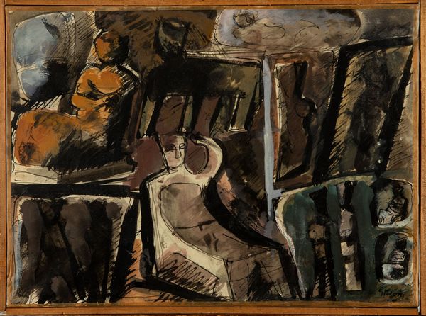 Mario Sironi : Composizione  - Asta Arte Moderna e Contemporanea - Associazione Nazionale - Case d'Asta italiane