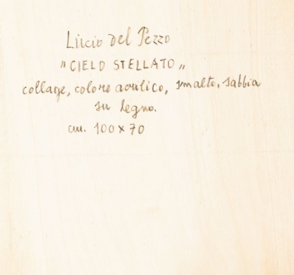 LUCIO DEL PEZZO : Cielo stellato  - Asta Arte Moderna e Contemporanea - Associazione Nazionale - Case d'Asta italiane