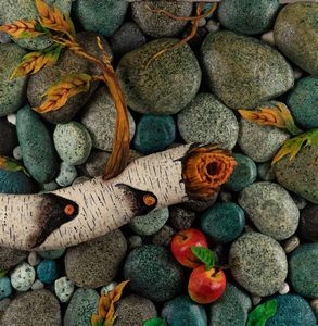 Piero Gilardi - Mele sul greto