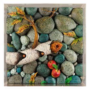 Piero Gilardi : Mele sul greto  - Asta Arte Moderna e Contemporanea - Associazione Nazionale - Case d'Asta italiane