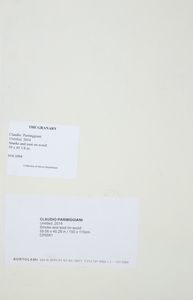 Claudio Parmiggiani : Senza titolo  - Asta Arte Moderna e Contemporanea - Associazione Nazionale - Case d'Asta italiane
