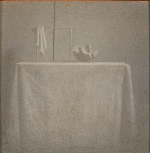 Gianfranco Ferroni - Cartoccio e straccio sul quadrato