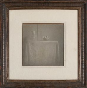 Gianfranco Ferroni : Cartoccio e straccio sul quadrato  - Asta Arte Moderna e Contemporanea - Associazione Nazionale - Case d'Asta italiane