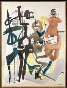 Eugène De Kermadec : Personnages dAfrique colorodes  - Asta Arte Moderna e Contemporanea - Associazione Nazionale - Case d'Asta italiane