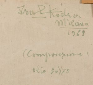 IBRAHIM KODRA : Composizione  - Asta Arte Moderna e Contemporanea - Associazione Nazionale - Case d'Asta italiane