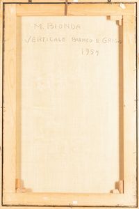 Mario Bionda : Verticale bianco e grigio  - Asta Arte Moderna e Contemporanea - Associazione Nazionale - Case d'Asta italiane