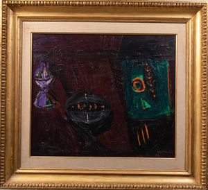 Bruno Cassinari : Natura morta  - Asta Arte Moderna e Contemporanea - Associazione Nazionale - Case d'Asta italiane