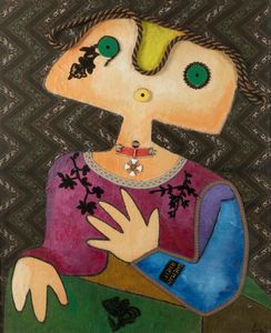 ENRICO BAJ - La donna del generale