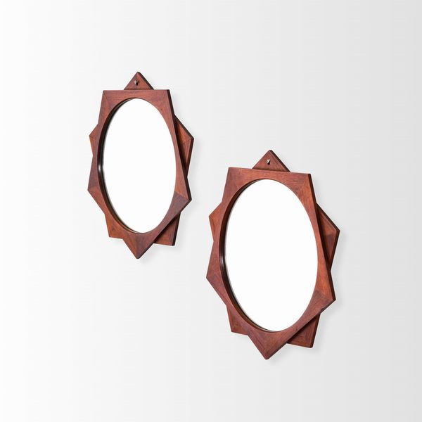 ICO PARISI : Coppia di specchi mod. Mira 2002  - Asta Design - Associazione Nazionale - Case d'Asta italiane