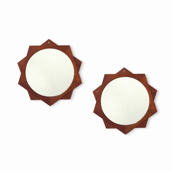 ICO PARISI : Coppia di specchi mod. Mira 2002  - Asta Design - Associazione Nazionale - Case d'Asta italiane