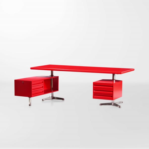 OSVALDO BORSANI : Scrivania direzionale mod. T95  - Asta Design - Associazione Nazionale - Case d'Asta italiane