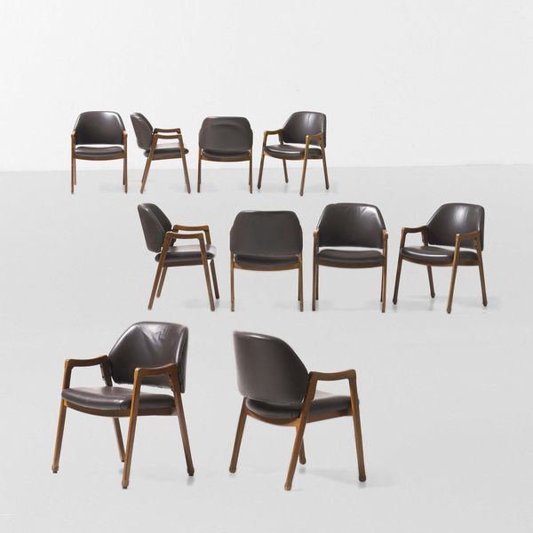 ICO PARISI : Dieci poltroncine mod. 814  - Asta Design - Associazione Nazionale - Case d'Asta italiane