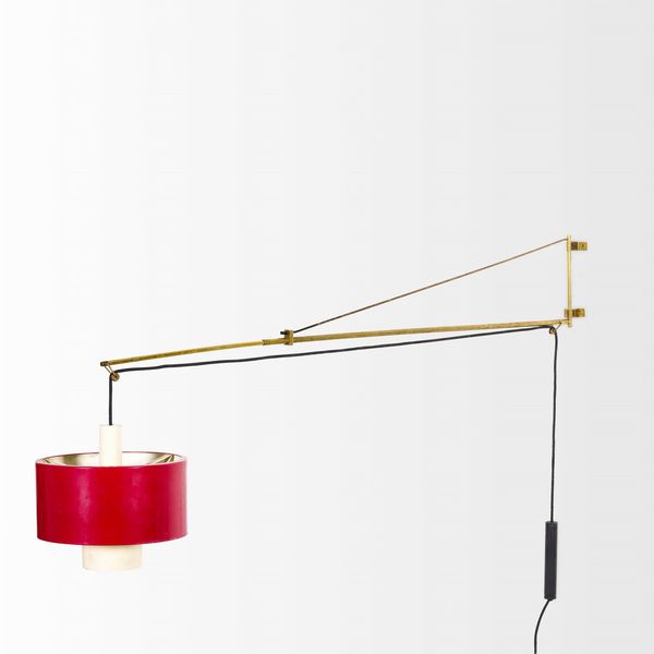 GAETANO SCOLARI : Lampada a parete mod. 2061  - Asta Design - Associazione Nazionale - Case d'Asta italiane