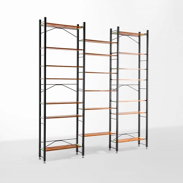 Franco Campo e Carlo Graffi : Libreria a tre campate  - Asta Design - Associazione Nazionale - Case d'Asta italiane