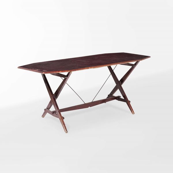 FRANCO ALBINI : Tavolo mod. Cavalletto TL2  - Asta Design - Associazione Nazionale - Case d'Asta italiane