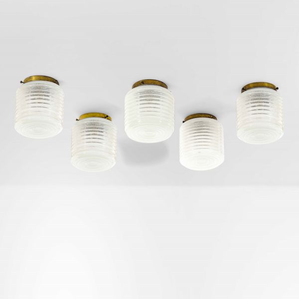 SEGUSO : Cinque lampade a plafone  - Asta Design - Associazione Nazionale - Case d'Asta italiane