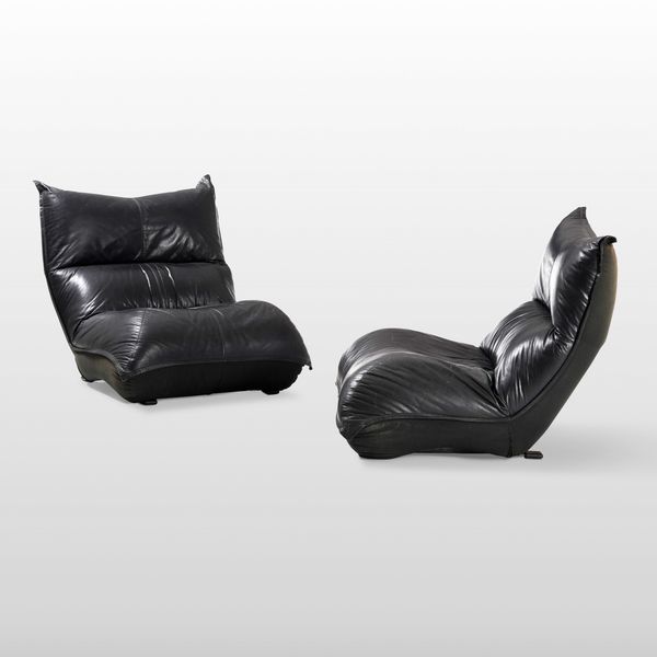 Vittorio Varo : Due poltrone mod. Zinzolo  - Asta Design - Associazione Nazionale - Case d'Asta italiane