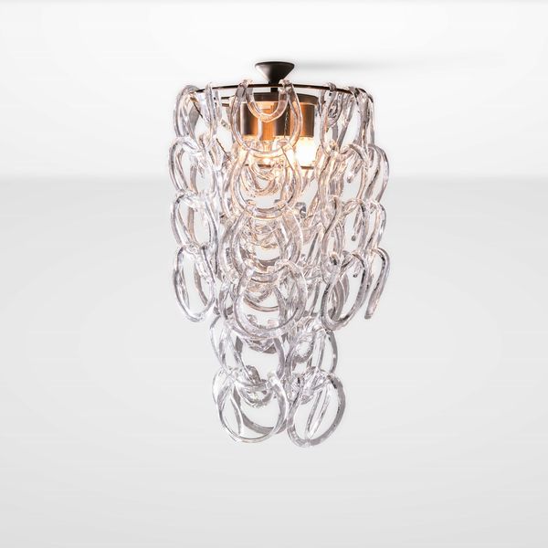ANGELO MANGIAROTTI : Lampada a plafone  - Asta Design - Associazione Nazionale - Case d'Asta italiane