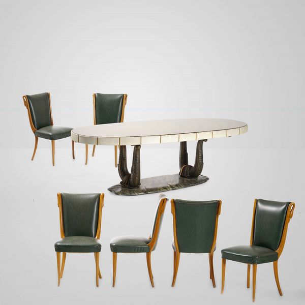 Tavolo con sei sedie  - Asta Design - Associazione Nazionale - Case d'Asta italiane