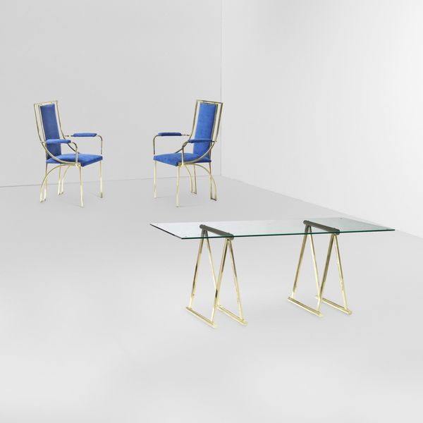 Set di tavolo scrivania e due poltroncine  - Asta Design - Associazione Nazionale - Case d'Asta italiane