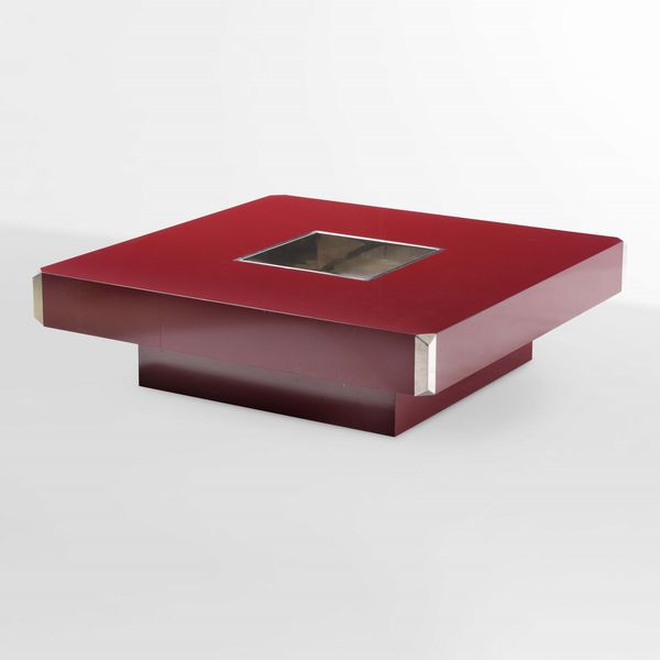 WILLY RIZZO : Tavolo basso con vano contenitore  - Asta Design - Associazione Nazionale - Case d'Asta italiane