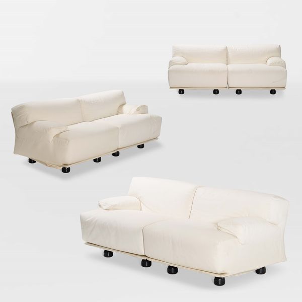 VICO MAGISTRETTI : Tre divani mod. Fiandra  - Asta Design - Associazione Nazionale - Case d'Asta italiane
